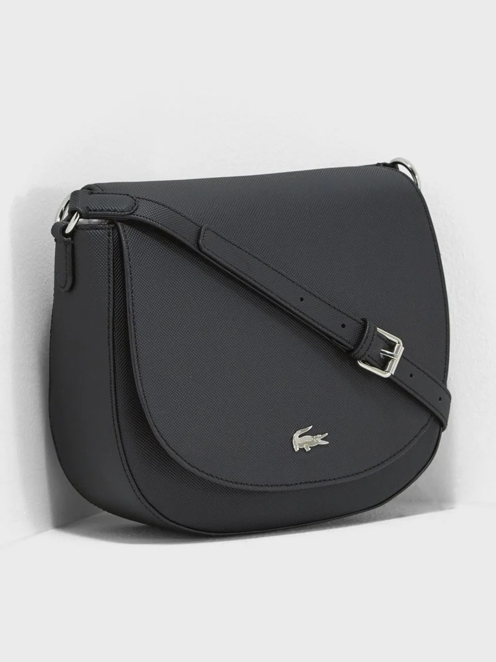 Lacoste Black Saddle Crossbody Bag
